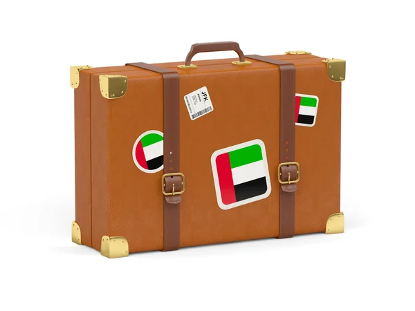 アラブ首長国連邦の国旗とスーツケース — ストック写真