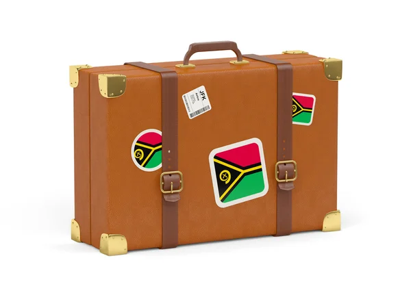 Koffer mit Fahne von Vanuatu — Stockfoto