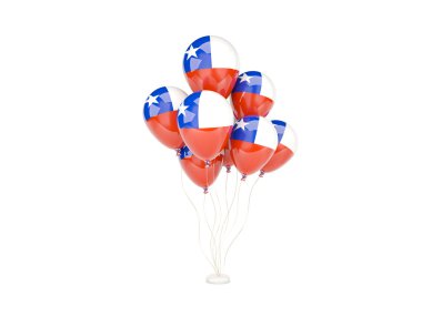 Uçan balon ile Şili bayrağı