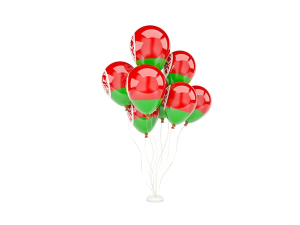 Palloncini volanti con bandiera di Bielorussia — Foto Stock