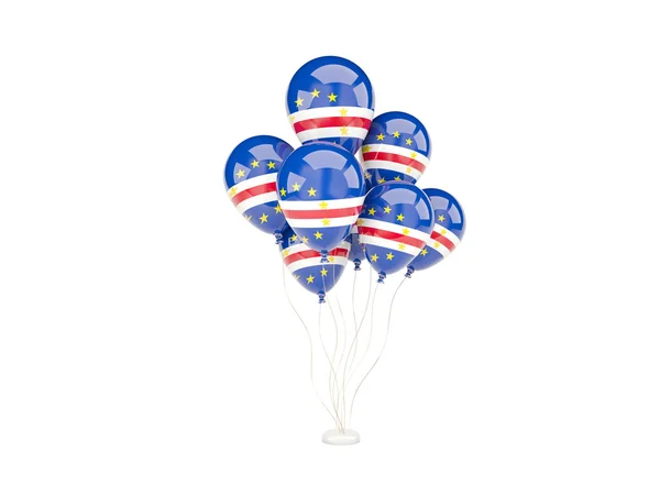 Globos voladores con bandera de Cabo Verde — Foto de Stock