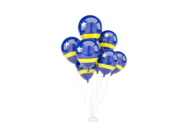 Літаючі кульки з прапором Кюрасао — стокове фото