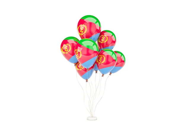Latające balony z Flaga Erytrei — Zdjęcie stockowe