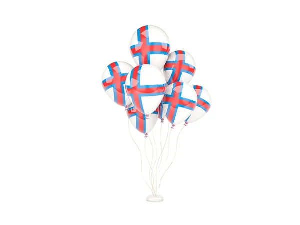 Vliegende ballons met vlag van de Faeröer — Stockfoto