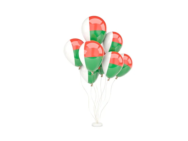Latające balony z flaga Madagaskaru — Zdjęcie stockowe