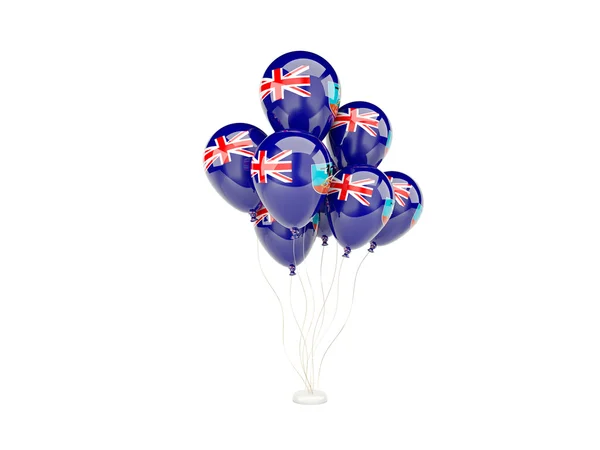 Flying balloons with flag of montserrat — Stock Photo, Image