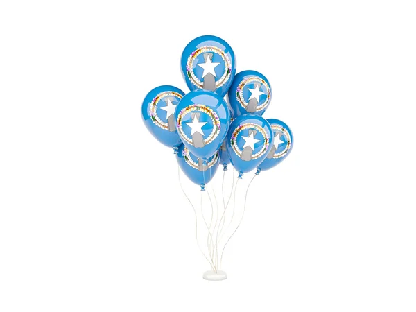 Flying balloons with flag of northern mariana islands — Stock Photo, Image