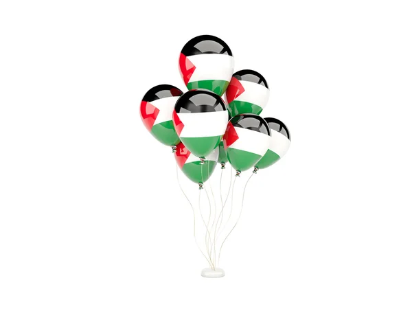 Globos voladores con bandera del territorio palestino —  Fotos de Stock