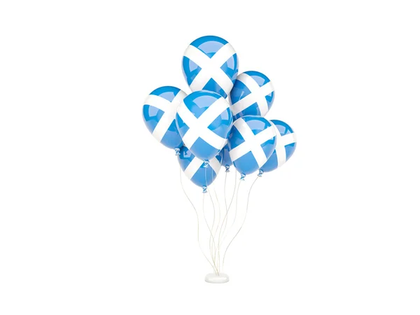 Luftballons mit schottischer Flagge — Stockfoto
