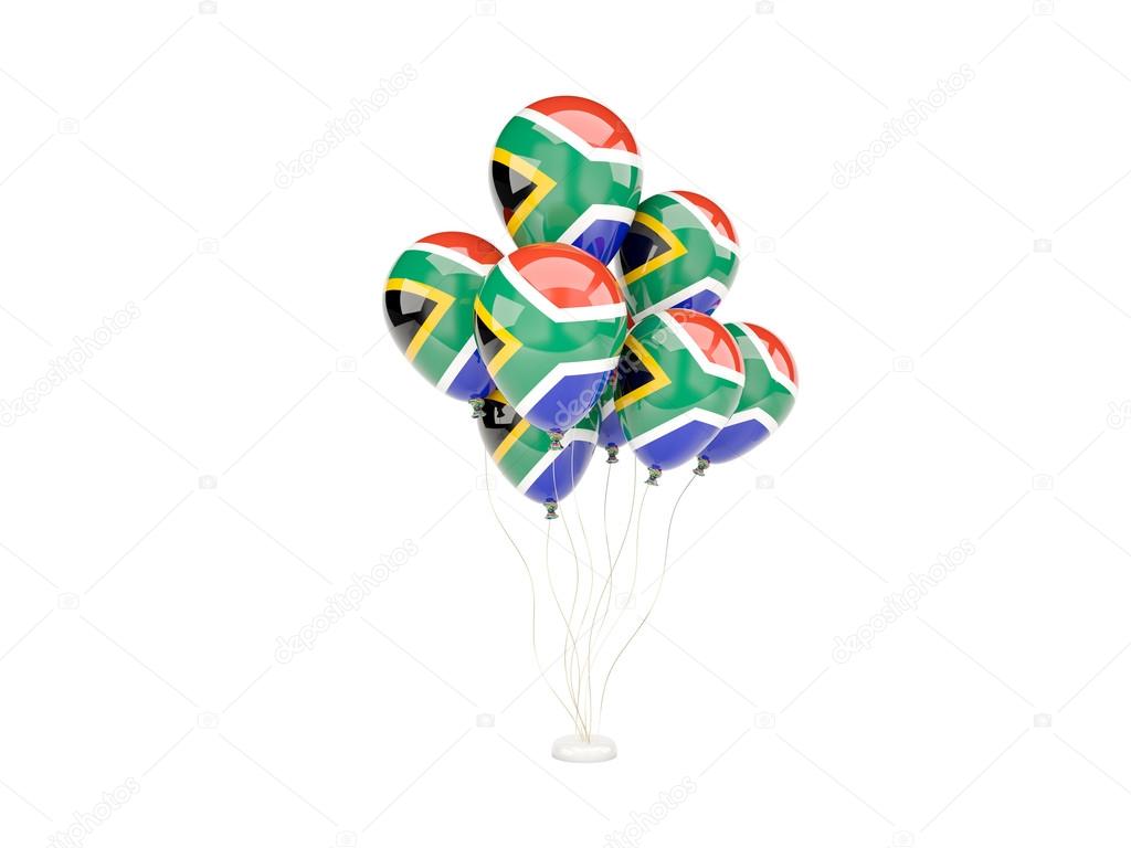 Flying balloons with flag of south africa — Stock Photo © Mishchenko
