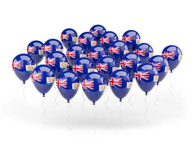Anguilla bayrağı ile balonlar