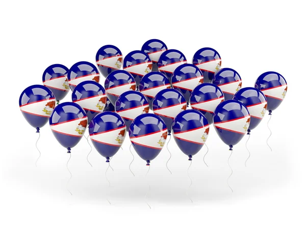Воздушные шары с флагом Американского Самоа — стоковое фото
