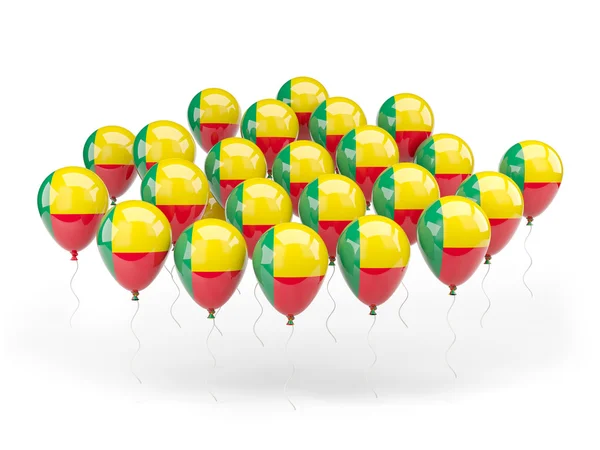 Ballonnen met vlag van benin — Stockfoto