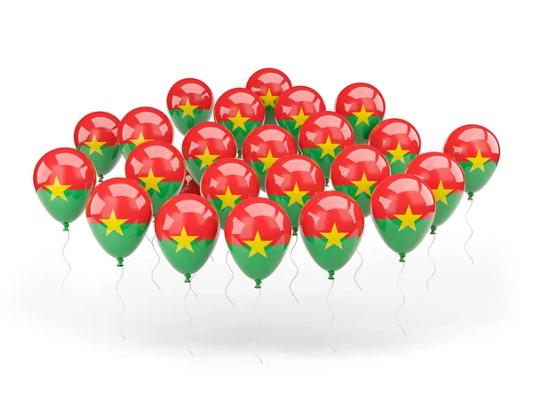 Balões com bandeira de burkina faso — Fotografia de Stock