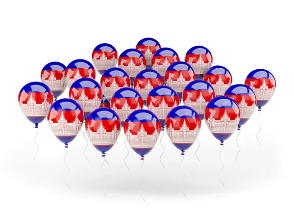 Balloons with flag of cambodia — Stock Photo, Image