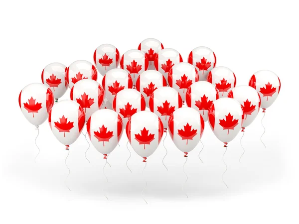 Воздушные шары с флагом Канады — стоковое фото