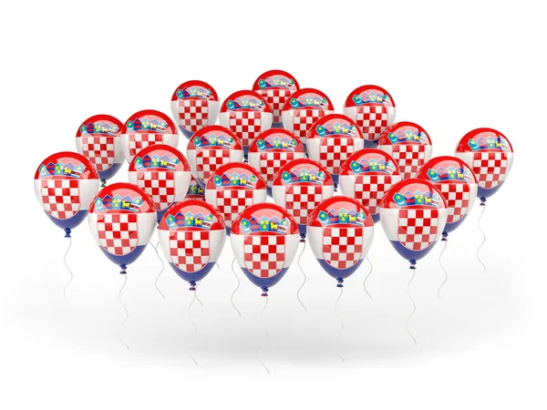 Ballons avec drapeau de croatie — Photo