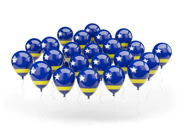 Luftballons mit Flagge von Curaçao — Stockfoto