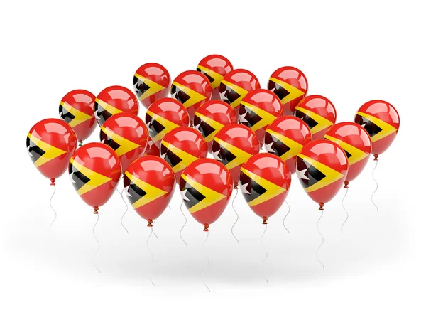 Ballonnen met vlag van Oost-timor — Stockfoto