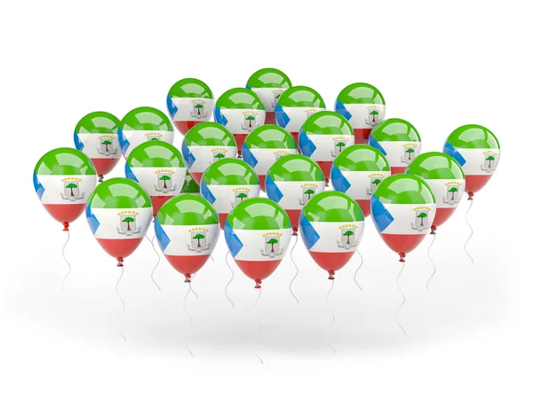 Balloons with flag of equatorial guinea — Stock Photo, Image