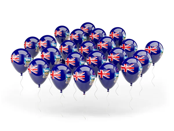 Balónky s vlajkou Falklandských ostrovů — Stock fotografie