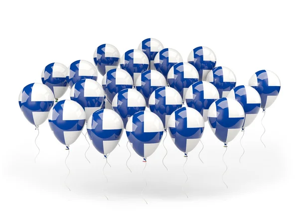 Ballonnen met vlag van finland — Stockfoto