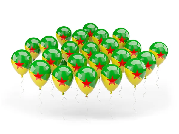 Balloons with flag of french guiana — Stock Photo, Image