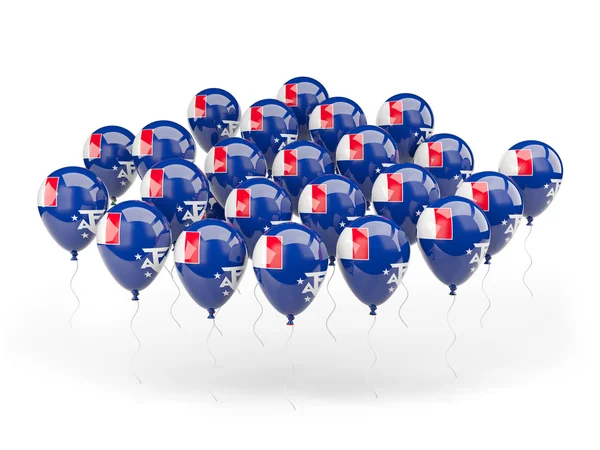 Luftballons mit der Flagge französischer Südterritorien — Stockfoto