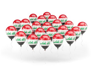 Irak bayrağı ile balonlar