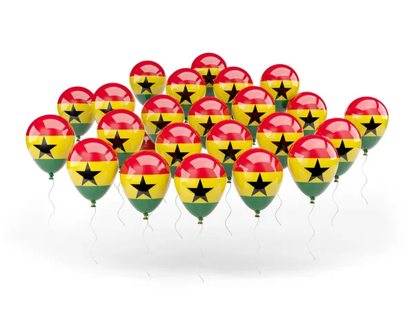 Ballons avec drapeau de ghana — Photo