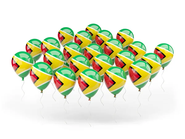 Globos con bandera de Guyana —  Fotos de Stock