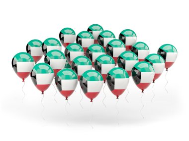 Kuveyt bayrağı ile balonlar