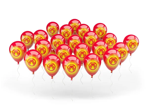 Balony z flaga Kirgistanu — Zdjęcie stockowe