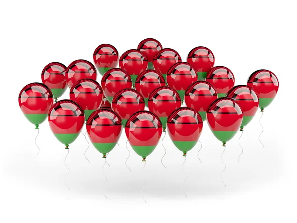 Balloons with flag of malawi — Stock Photo, Image