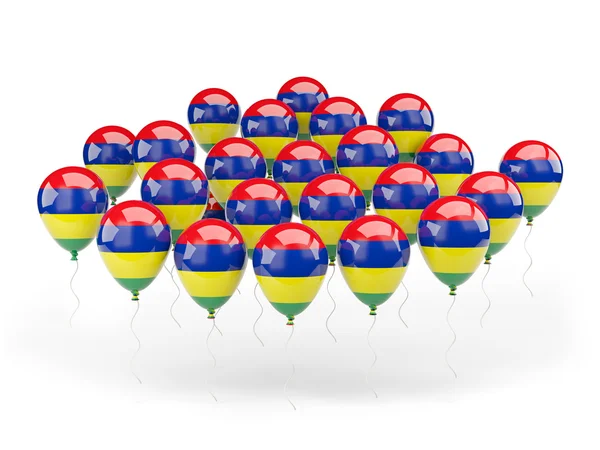 Balloons with flag of mauritius — Stock Photo, Image