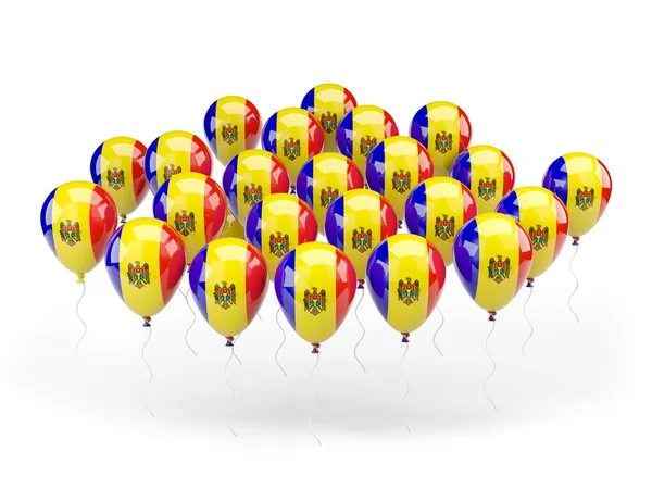 Ballons avec drapeau de moldova — Photo