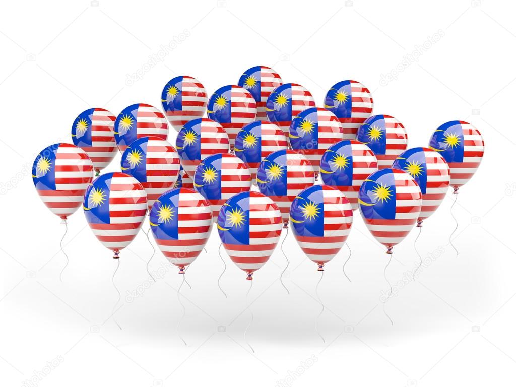 Balloons with flag of malaysia