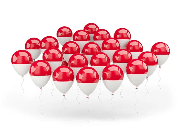 Luftballons mit der Flagge von Monaco — Stockfoto