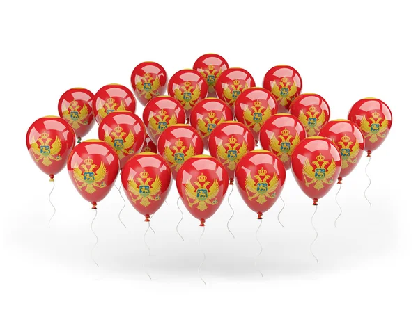 Globos con Bandera de montenegro — Foto de Stock