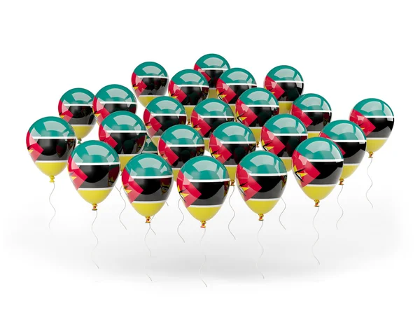 Balões com bandeira de moçambique — Fotografia de Stock