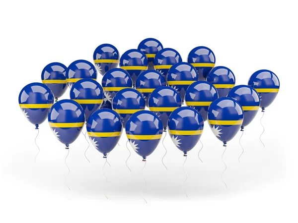 Luftballons mit der Flagge von Nauru — Stockfoto