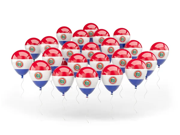 Ballonnen met vlag van paraguay — Stockfoto