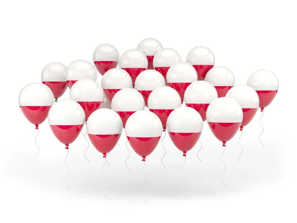 Balloons with flag of poland — Stock Photo, Image