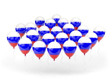 Balonlar ile Rusya bayrağı