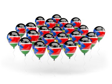 Güney sudan bayrağı ile balonlar
