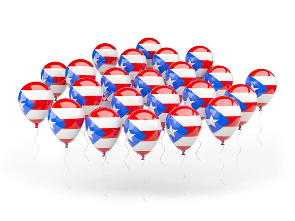 Balloons with flag of puerto rico — Stock Photo, Image