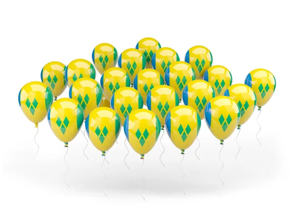 Luftballons mit der Fahne des Heiligen Vincent und den Granadinen — Stockfoto