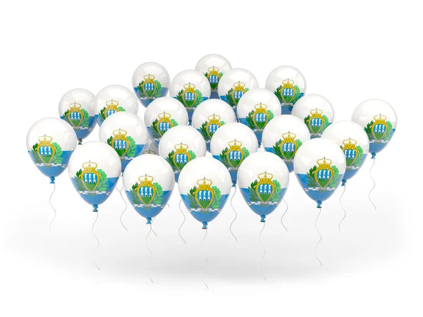 Balloons with flag of san marino — Stock Photo, Image