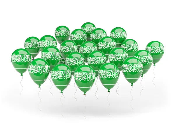Повітряні кулі з прапором Саудівської Аравії — стокове фото