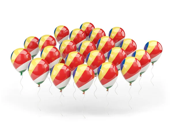 Balões com bandeira de seicheles — Fotografia de Stock